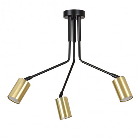 Ceiling Flush Lamp Norber Black (3 lights)