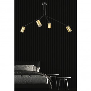 Ceiling Flush Lamp Norber Black (4 lights)