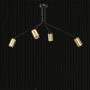 Ceiling Flush Lamp Norber Black (4 lights)