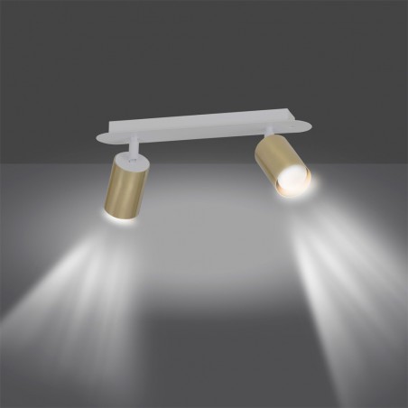 Tao Weiß/Gold Strahlerleiste (2 Leuchten)
