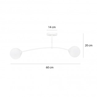 Ceiling Flush Lamp Mobis White (2 lights)