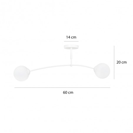 Ceiling Flush Lamp Mobis White (2 lights)