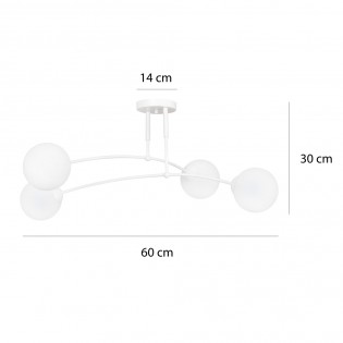 Ceiling Flush Lamp Mobis White (4 lights)
