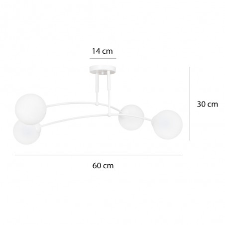 Ceiling Flush Lamp Mobis White (4 lights)