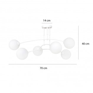 Ceiling Flush Lamp Mobis White (6 lights)
