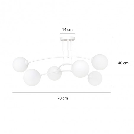 Ceiling Flush Lamp Mobis White (6 lights)