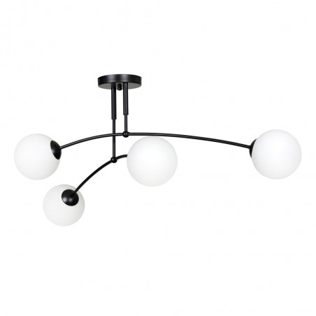 Ceiling Flush Lamp Mobis Black (4 lights)