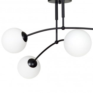 Ceiling Flush Lamp Mobis Black (4 lights)