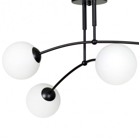 Ceiling Flush Lamp Mobis Black (4 lights)