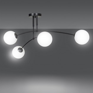 Plafón de techo Mobis Negro (4 luces)
