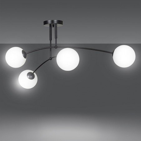 Ceiling Flush Lamp Mobis Black (4 lights)