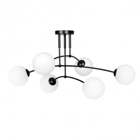 Plafón de techo Mobis Negro (6 luces)