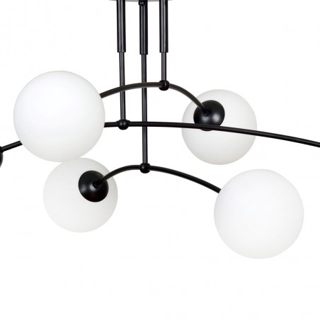 Ceiling Flush Lamp Mobis Black (6 lights)