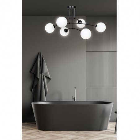 Ceiling Flush Lamp Mobis Black (6 lights)