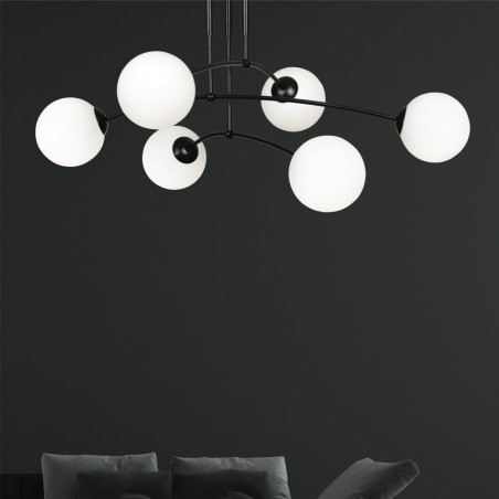 Plafón de techo Mobis Negro (6 luces)