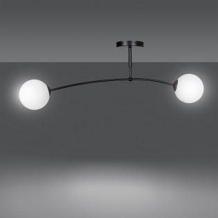 Plafón de techo Mobis Negro (2 luces)