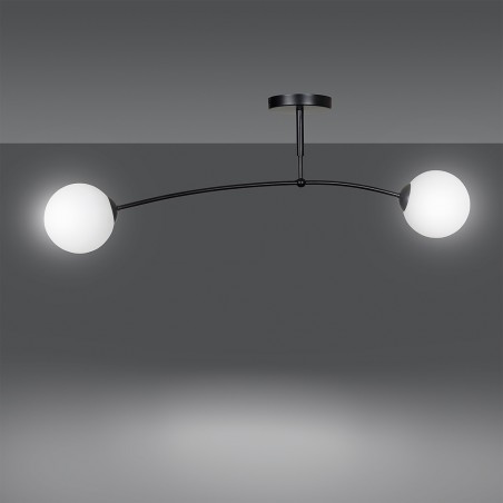Plafón de techo Mobis Negro (2 luces)