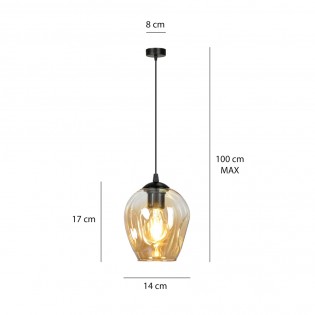 Ceiling lamp Domos Amber