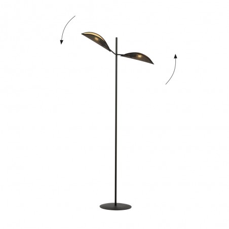 Floor Lamp Cano Black (2 lights)
