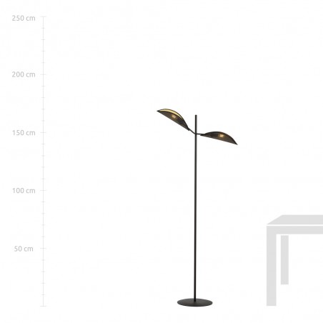 Floor Lamp Cano Black (2 lights)
