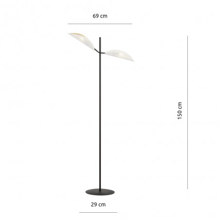 Lámpara de pie Cano Blanco (2 luces)