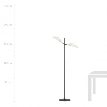 Lámpara de pie Cano Blanco (2 luces)