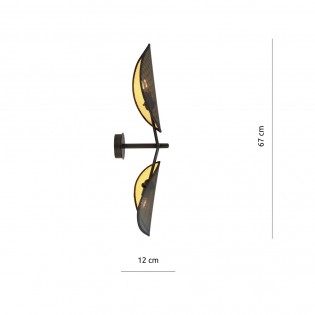 Wall Lamp Cano Black (2 lights)