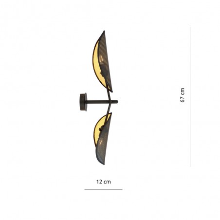 Wall Lamp Cano Black (2 lights)