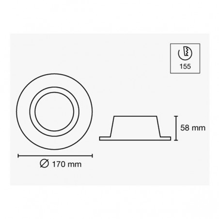 Downlight LED Combi rund (Doppelzündung)