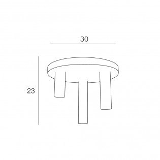 Ceiling Flush Light Twin (3 lights)