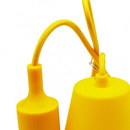 Lampenfassung, Kabel und Silikonrosette (12 Farben)