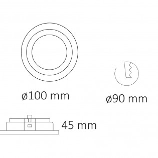 Recessed Ceiling Light Akrah Round