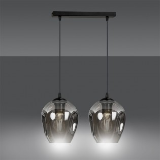 Pendant Track Lamp Domos Graphite (2 lights)