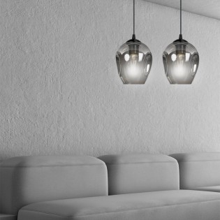 Pendant Track Lamp Domos Graphite (2 lights)