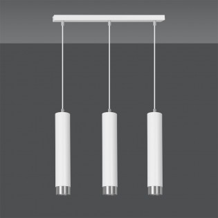 Mura Weiß/Chrom Pendelleuchte (3 Leuchten)