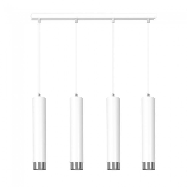Pendant Tack Lamp Mura White/Chrome (4 lights)
