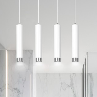 Pendant Tack Lamp Mura White/Chrome (4 lights)