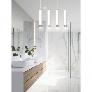 Pendant Tack Lamp Mura White/Chrome (4 lights)