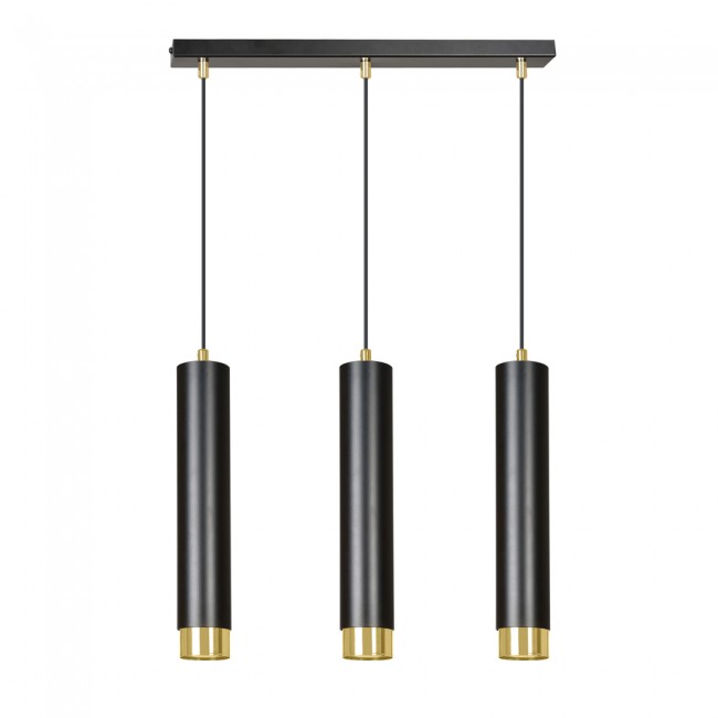 Pendant Tack Lamp Mura Black/Gold (3 lights)