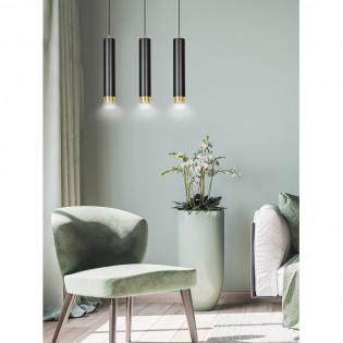 Pendant Tack Lamp Mura Black/Gold (3 lights)