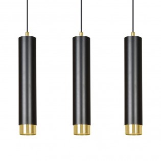 Pendant Tack Lamp Mura Black/Gold (3 lights)