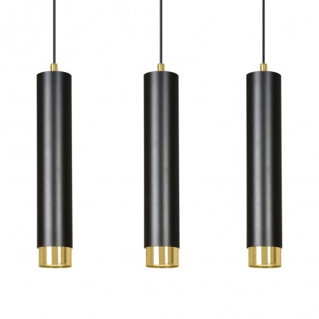 Pendant Tack Lamp Mura Black/Gold (3 lights)