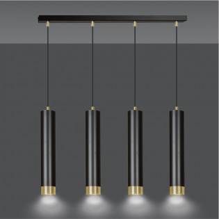 Pendant Tack Lamp Mura Black/Gold (4 lights)