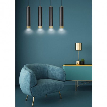 Pendant Tack Lamp Mura Black/Gold (4 lights)