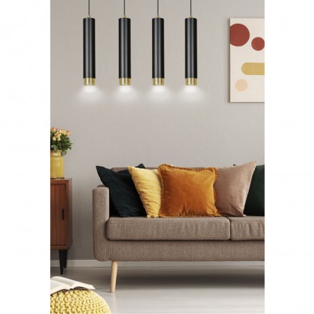 Pendant Tack Lamp Mura Black/Gold (4 lights)