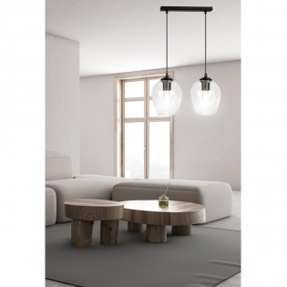 Pendant Track Lamp Domos Transparent (2 lights)