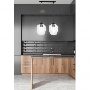 Pendant Track Lamp Domos Transparent (2 lights)