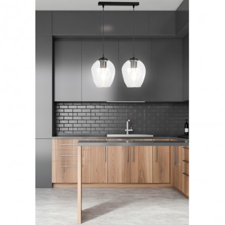 Pendant Track Lamp Domos Transparent (2 lights)