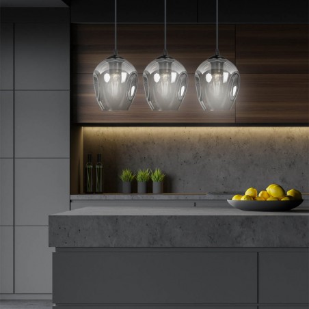 Ceiling Track Lamp Domos Graphite (3 lights)