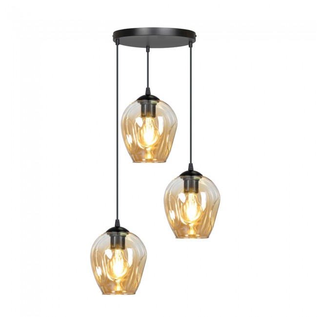 Pendant Track Lamp Domos Amber (3 lights)